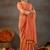 Raag varnam orange handloom gini cotton saree