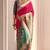 magenta soft silk blend woven saree with unstitched blouse piece
