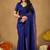 Raag varnam royal blue handloom gini cotton saree