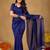 Raag varnam royal blue handloom gini cotton saree