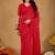 Raag varnam red handloom gini cotton saree