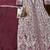 Purple chinon free size stitched anarkali suit with embroidery & sequence work