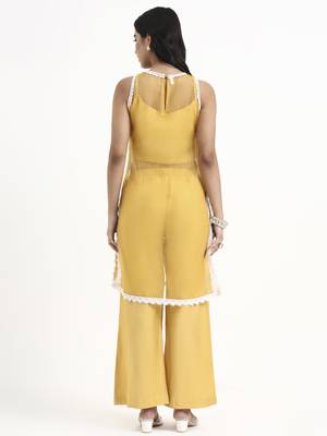  yellow organza co-ord set 3