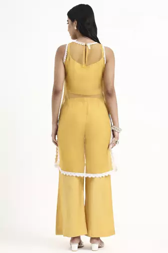  yellow organza co-ord set