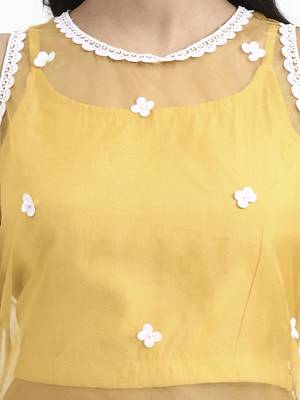  yellow organza co-ord set 4