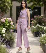  lavender organza western style co-ord set