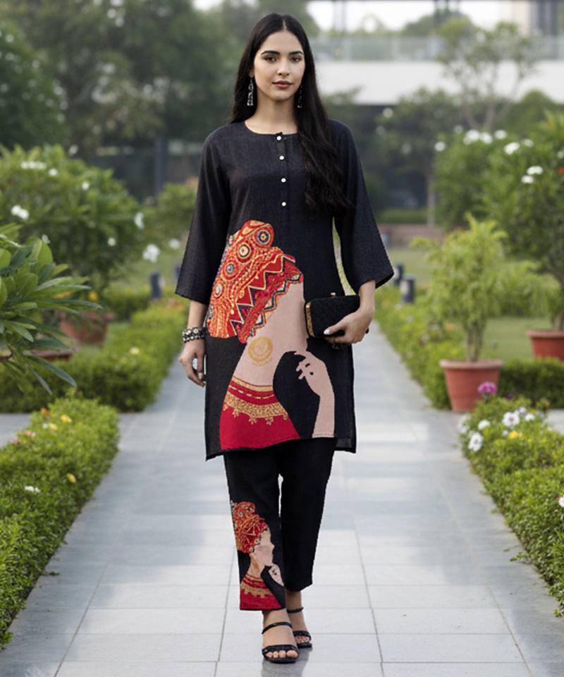  muslin black co-ord set