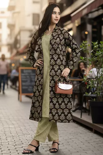  black cotton jacket co-ord set