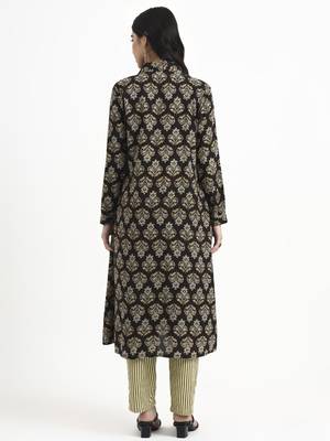  black cotton jacket co-ord set 3