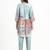  turquoise blue digtal print straight muslin co-ord set