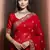 Red Color Plain Saree With Sequins Embroidery And Jaipuri Dori Work  Satin Silk Blend Saree