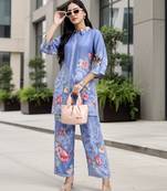  blue muslin co-ord set