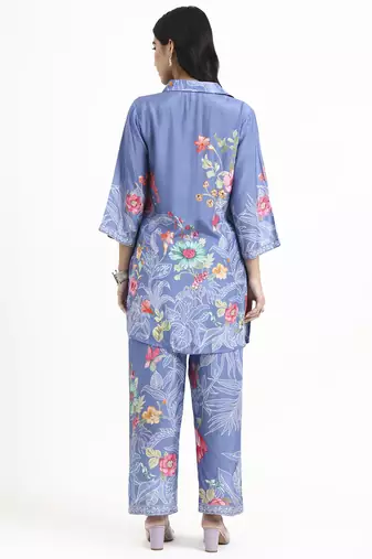  blue muslin co-ord set
