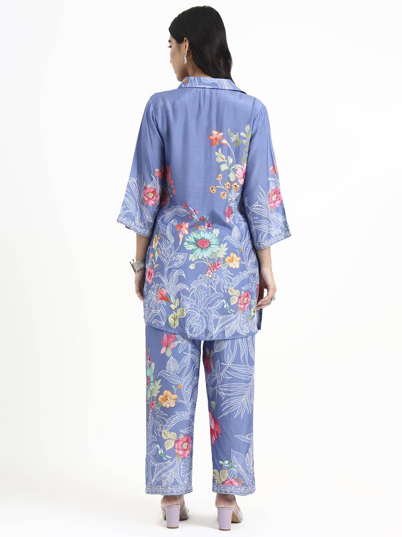  blue muslin co-ord set