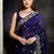 Purple Color Plain Saree With Sequins Embroidery And Jaipuri Dori Work  Satin Silk Blend Saree