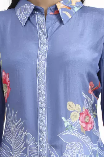 blue muslin co-ord set