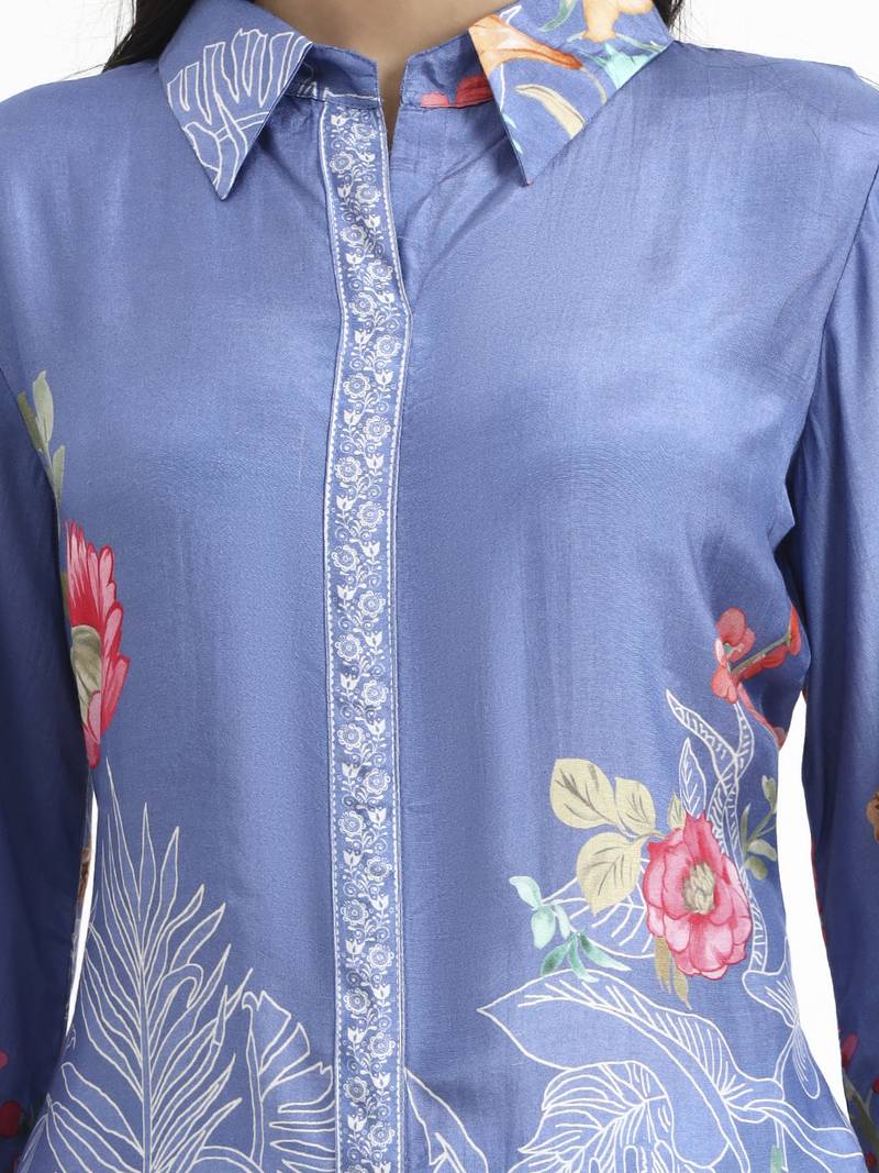  blue muslin co-ord set