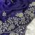 Purple Color Plain Saree With Sequins Embroidery And Jaipuri Dori Work  Satin Silk Blend Saree