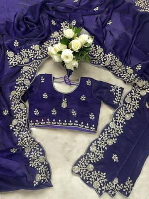 Purple Color Plain Saree With Sequins Embroidery And Jaipuri Dori Work  Satin Silk Blend Saree 5