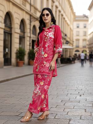  pink muslin co-ord set 1