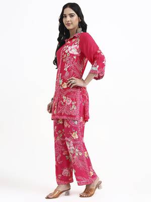  pink muslin co-ord set 2