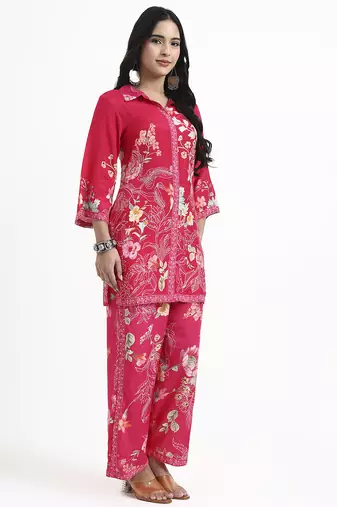  pink muslin co-ord set