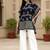 navy blue cotton kaftan top