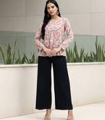  cream cotton flare top