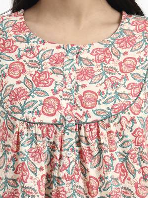  cream cotton flare top 4