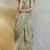 olive handloom silk blend woven saree with unstitched blouse piece