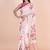 Pink coloured  floral styled weaved border buta with digital printed chanderi saree with blouse