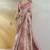 pink handloom silk blend woven saree with unstitched blouse piece