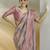 pink handloom silk blend woven saree with unstitched blouse piece