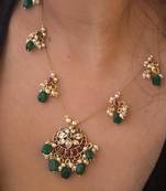 Invisible chain necklace set - chaandbali style