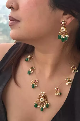 Invisible chain necklace set - mor morni