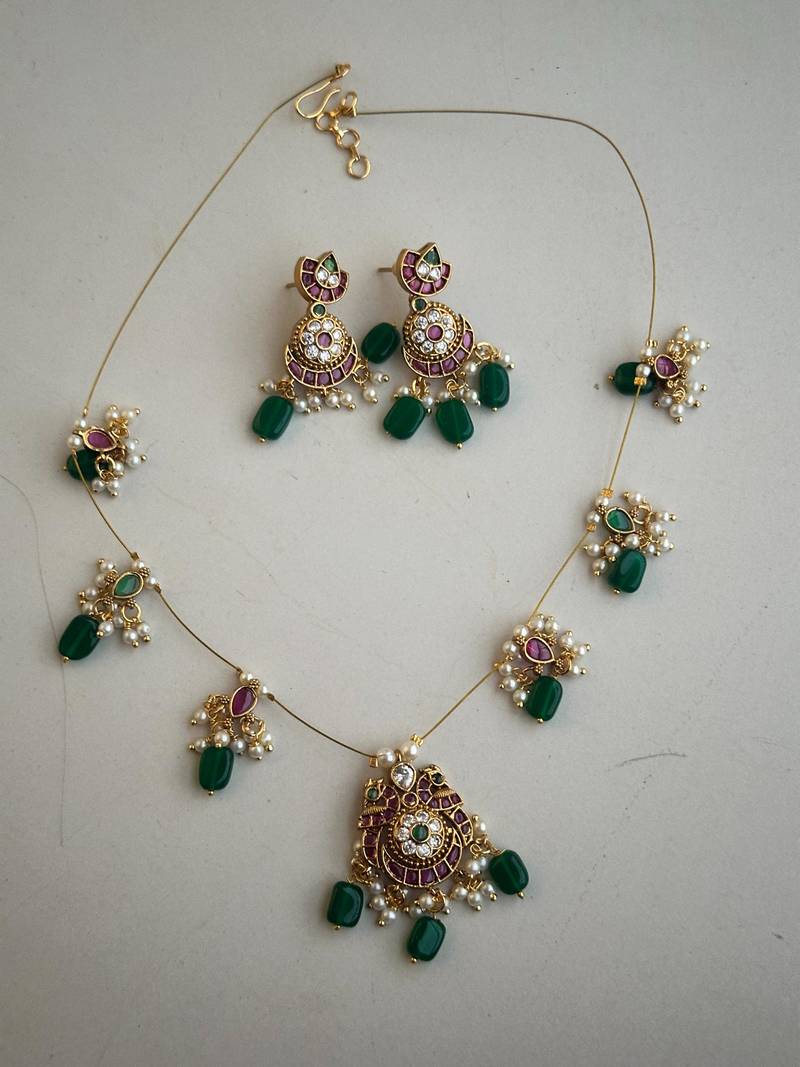 Invisible chain necklace set - mor morni