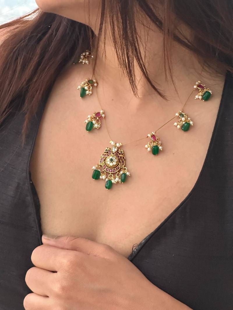 Invisible chain necklace set - mor morni