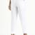  white mid-rise ankle-length regular fit poplin pants