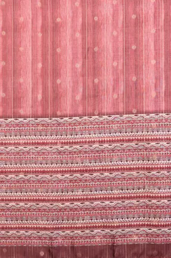 women's maroon dola silk blend digital print saree with unstitched blouse piece