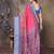 women's pink dola silk blend digital print saree with unstitched blouse piece