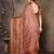 women's brown dola silk blend digital print saree with unstitched blouse piece