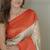 off white soft art silk banarasi saree with blouse 