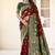 maroon soft art silk banarasi saree with blouse 