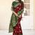 maroon soft art silk banarasi saree with blouse 