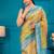 yellow soft art silk banarasi saree with blouse 