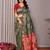 green soft art silk banarasi saree with blouse 