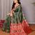 green soft art silk banarasi saree with blouse 