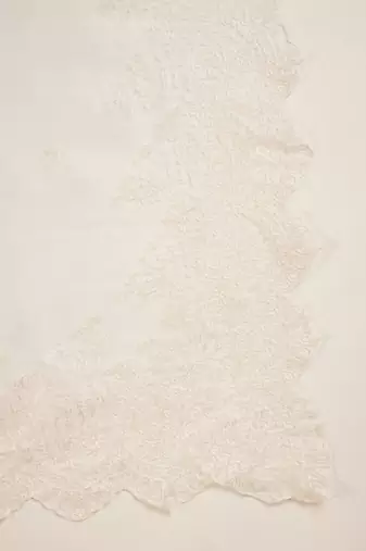 Women's white organza embroidered saree with unstitched blouse piece