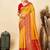 yellow soft art silk banarasi saree with blouse 