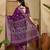 Women's purple chiffon bandhani saree with unstitched blouse piece